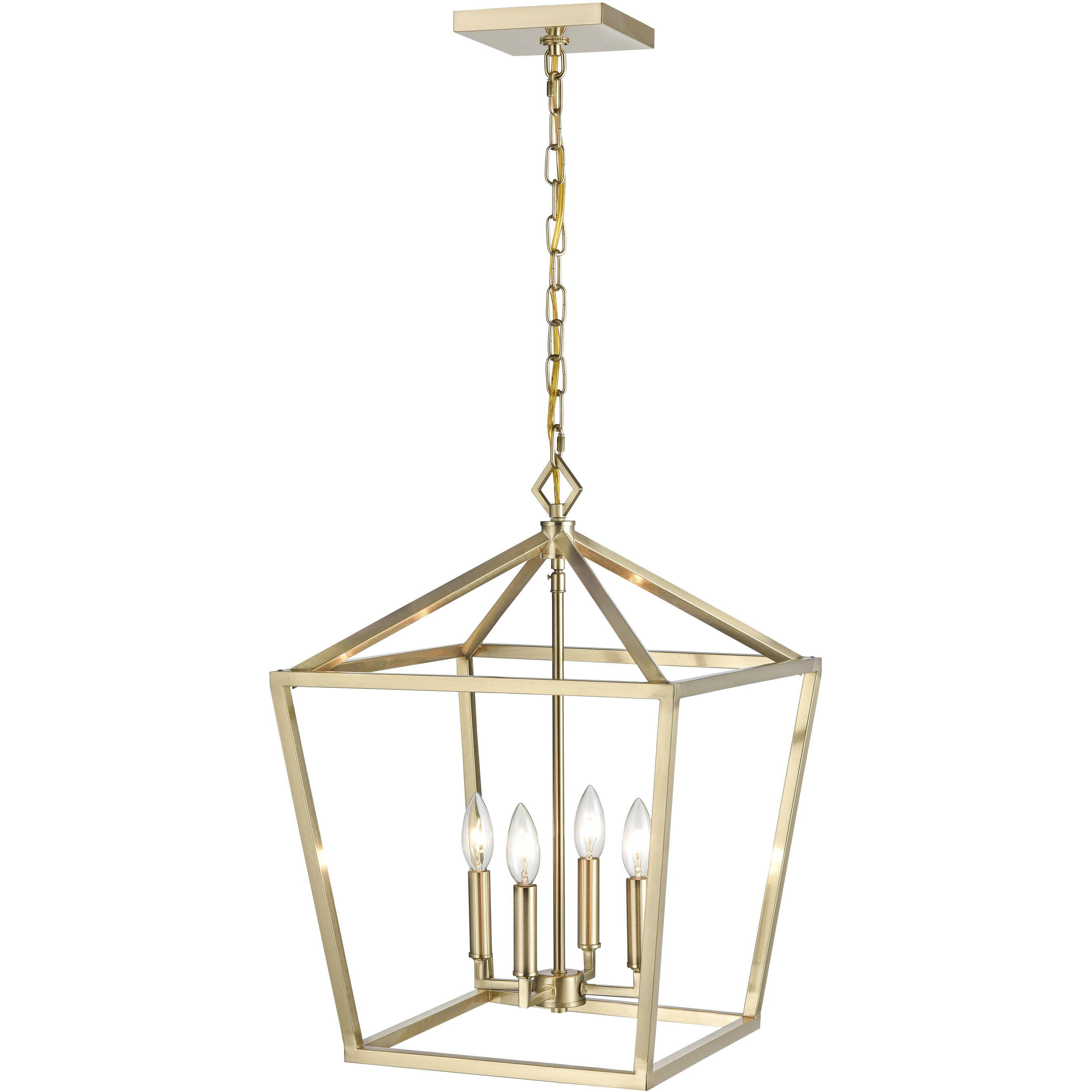 Corona 4 Light 16 inch Modern Gold Pendant Ceiling Light